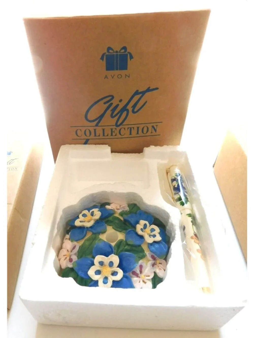 Vintage Avon Gift Collection Spring Charms Harp Cedar Duck Sachet Cottagecore